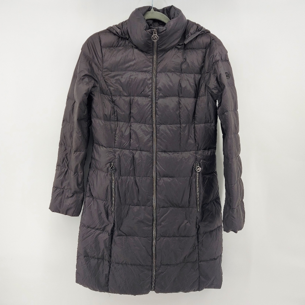 Michael Kors Packable Down Gray Puffer Jacket Size Small